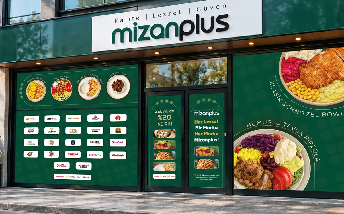 Mizanplus storefront with digital menu boards